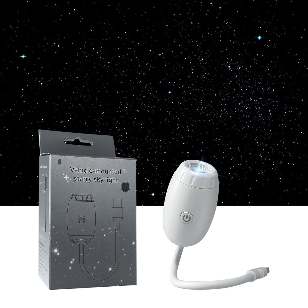 USB Star & Galaxy Projector Light — Car, Bedroom & Tent Atmosphere