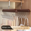 Multifunctional Wood & Steel Wave Hanger Organizer