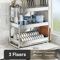 Stainless Steel Multilayer Dish Drying Rack — Rustproof, Space-Saving