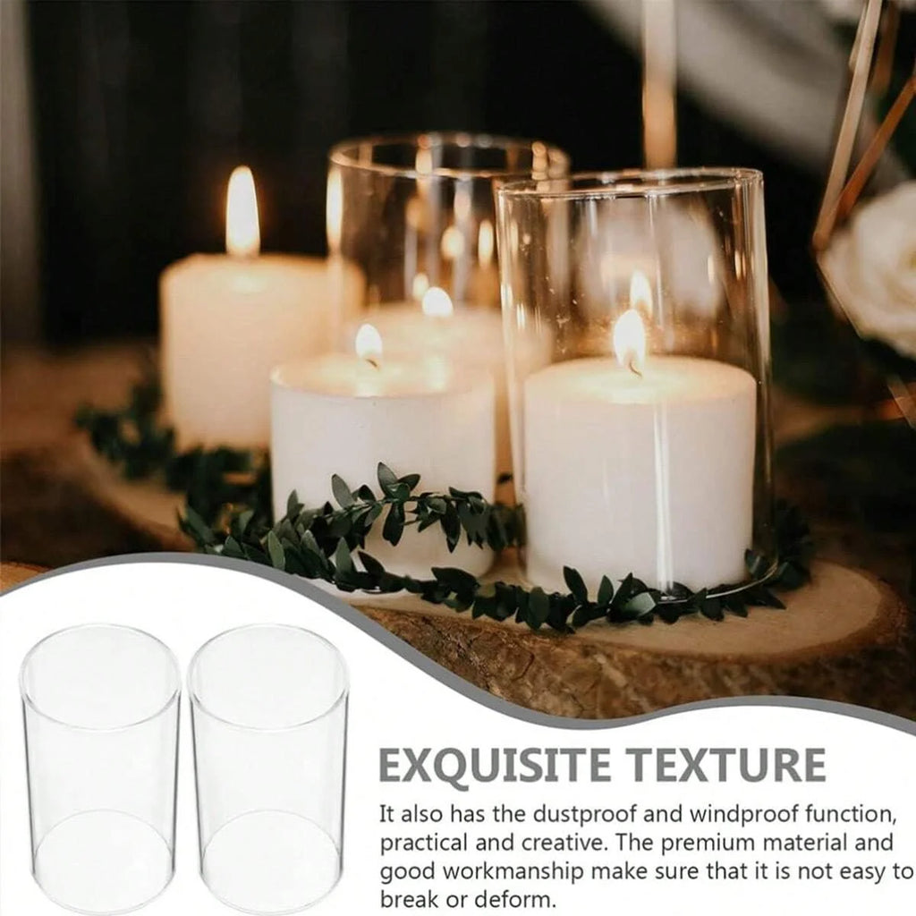 Glass Cylinder Candlestick — Large Capacity Vase & Storage Jar