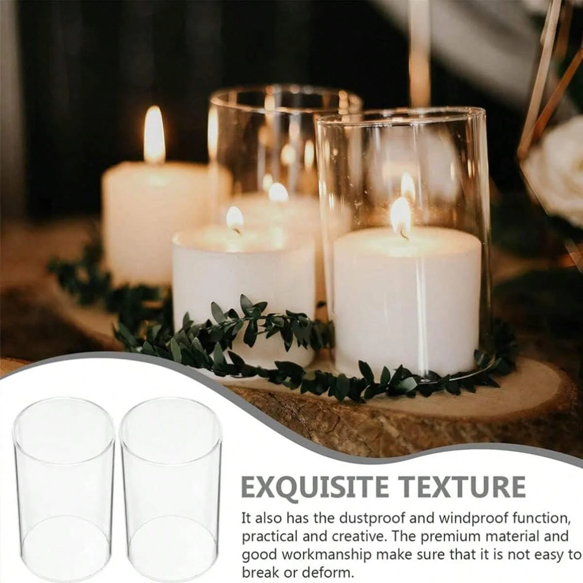Glass Cylinder Candlestick — Large Capacity Vase & Storage Jar