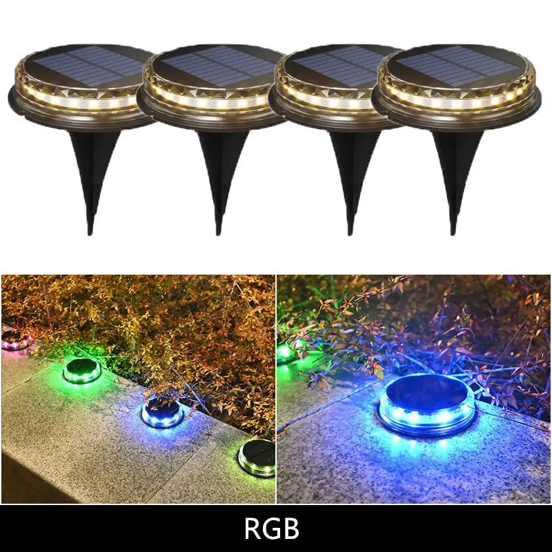 Solar LED Underground Light Outdoor Garden Ground Lights Waterproof Underground Light Landscape Lights For Gardens Lawns Paths