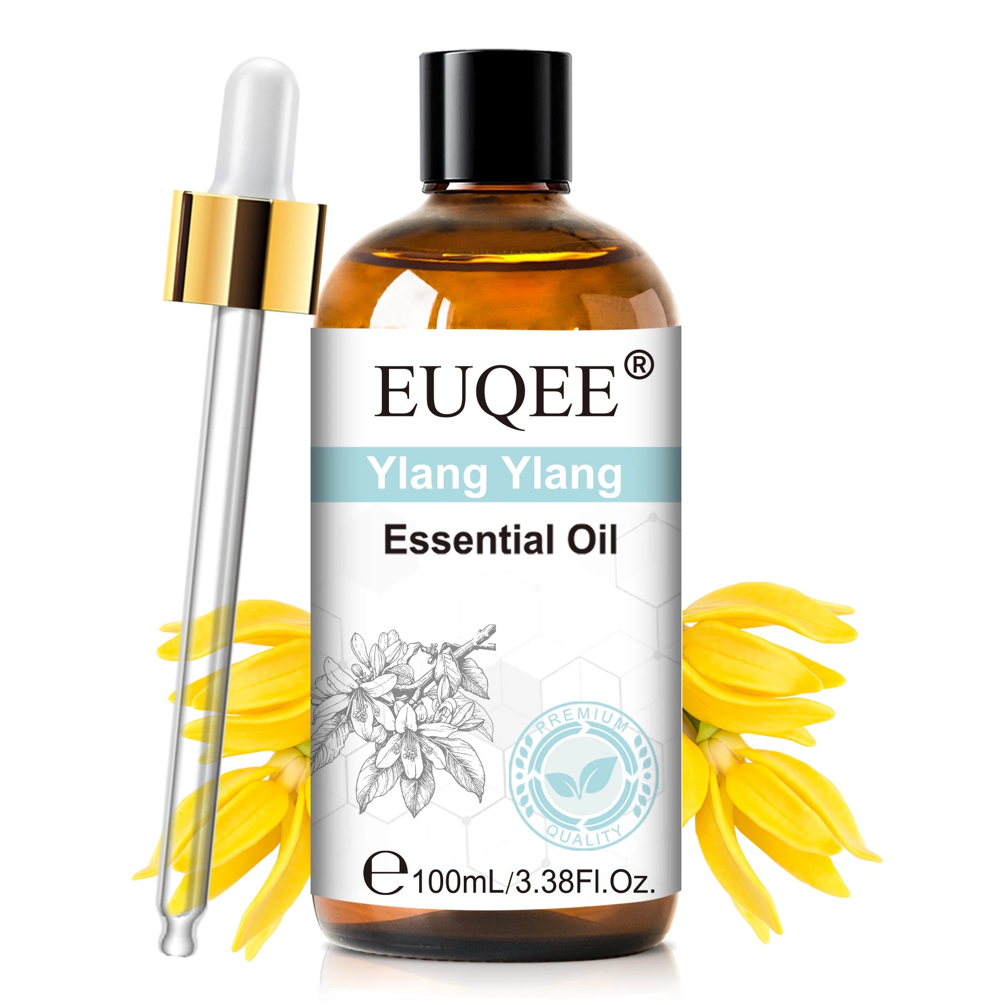 EUQEE 100ml Pure Essential Oil — Vanilla, Lavender, Cinnamon or Lemon — Diffuser & Candle Making