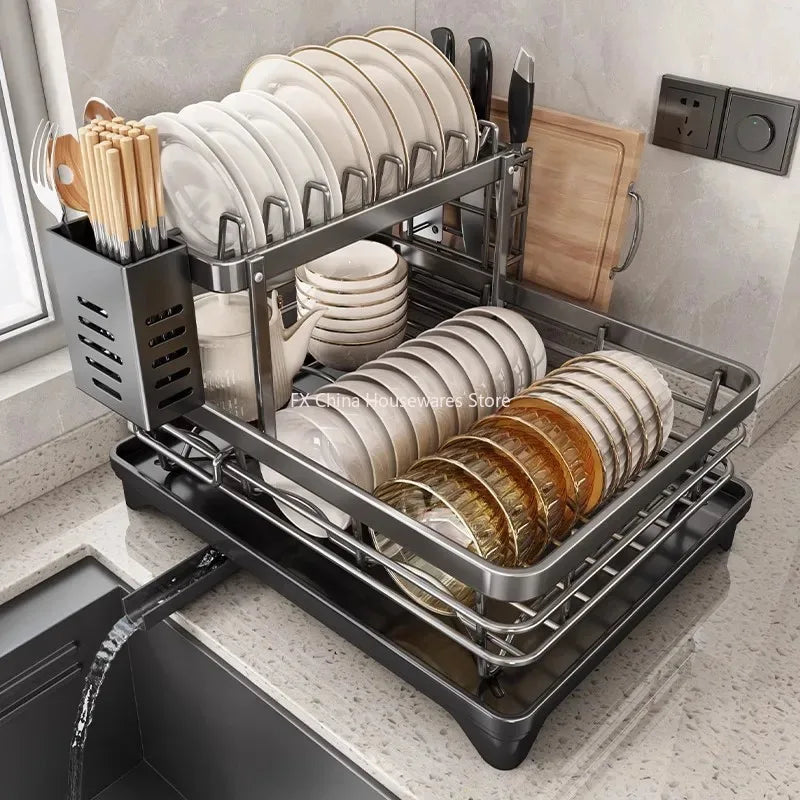 Adjustable Over-Sink Dish Drying Rack