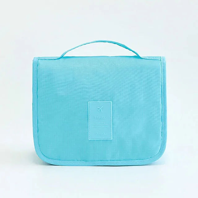 Foldable Hook Cosmetic Bag — Waterproof Travel Makeup Organizer, 24×19cm