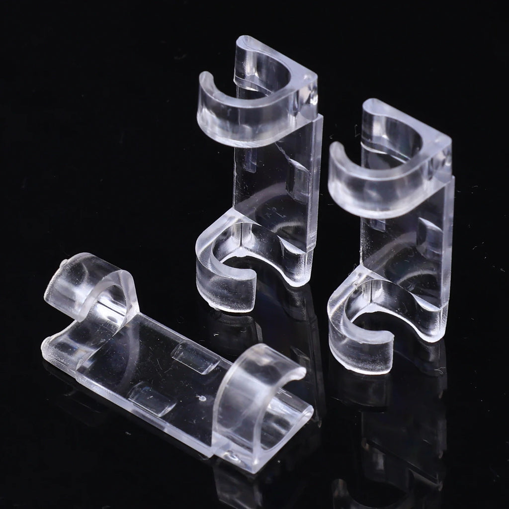 Transparent Plastic Cable Clips — Cord Holder for Home & Office