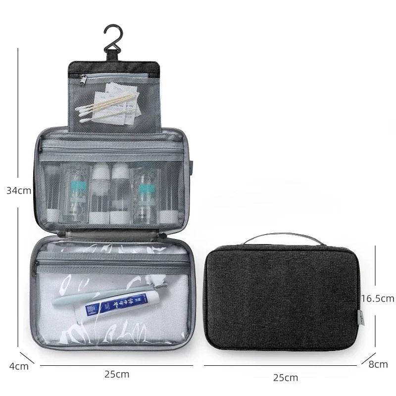 Waterproof Folding Toiletry Bag — Dry-Wet Separation, Large Capacity
