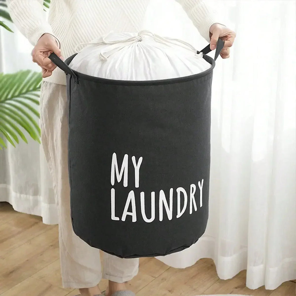 Foldable Cotton & Linen Laundry Basket