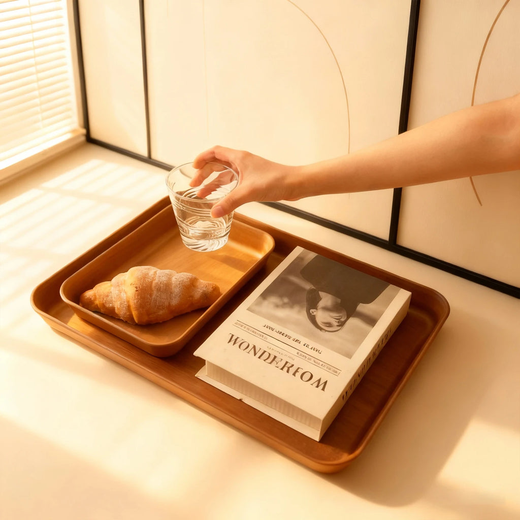 Deep Rectangular Plastic Storage Tray — Multi-Purpose Food & Kitchen Organiser