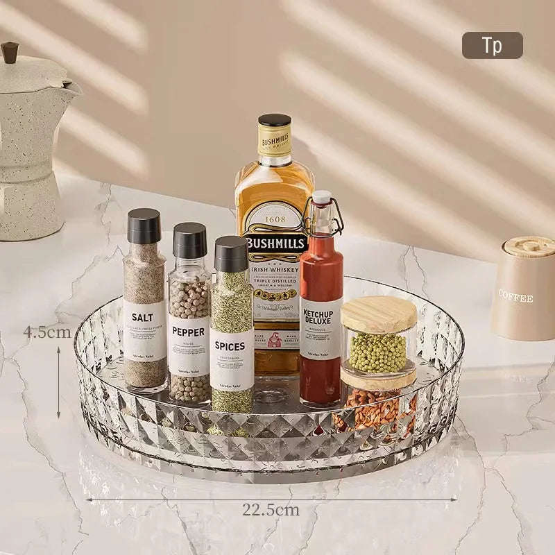 360° Rotating Spice & Condiment Rack — Non-Slip, Multipurpose