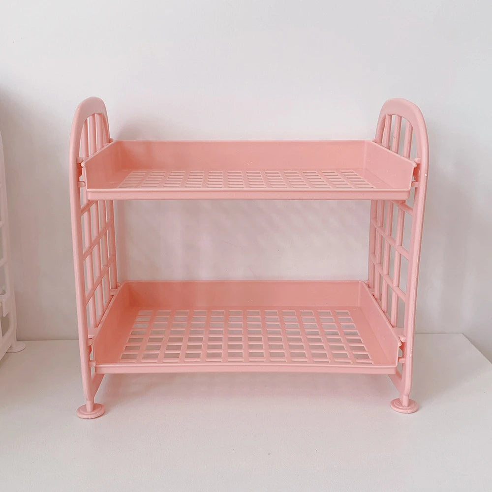 Multi-Functional Plastic Desktop Storage Rack — 21 × 19.8 × 13.7 cm