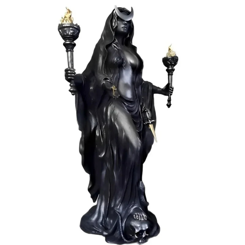 Dark Goddess Hecate Resin Figurine — Fantasy Collectible Ornament