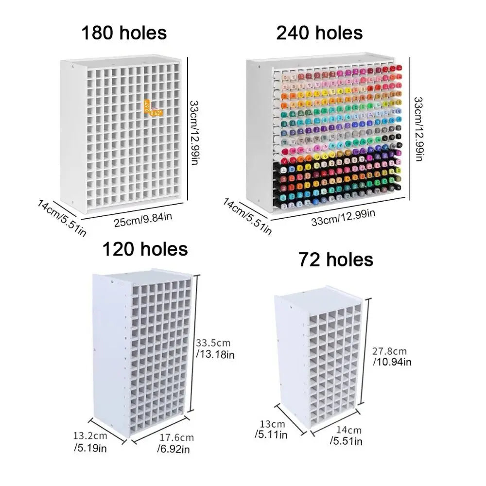PVC Marker Pen Storage Rack — 72, 120, 180 or 240 Slots