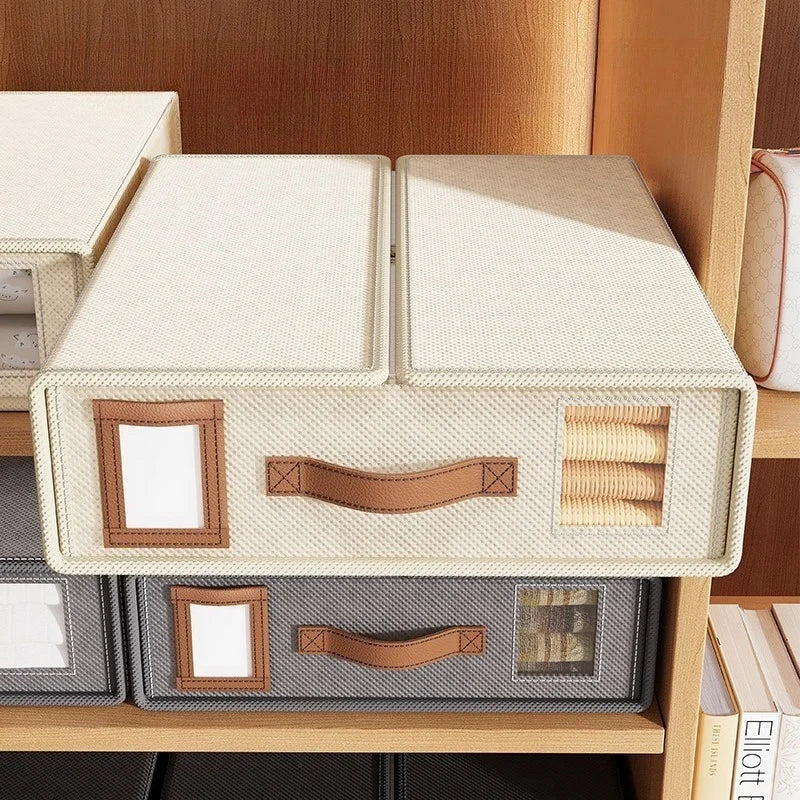 Non-Woven Bed Sheet & Blanket Storage Box with Lid