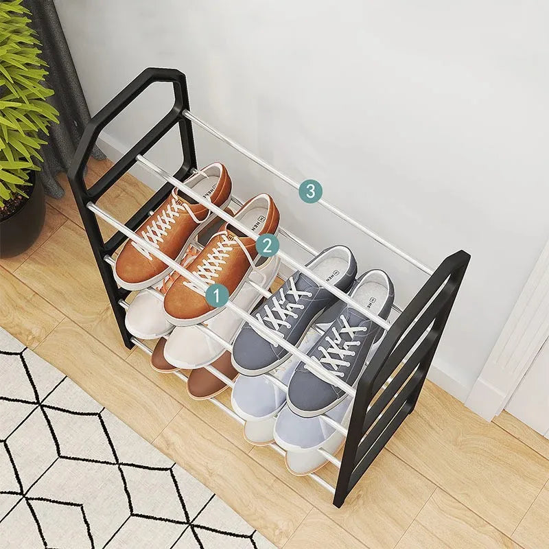 4-Tier Assembly Shoe Rack — Multifunctional Storage