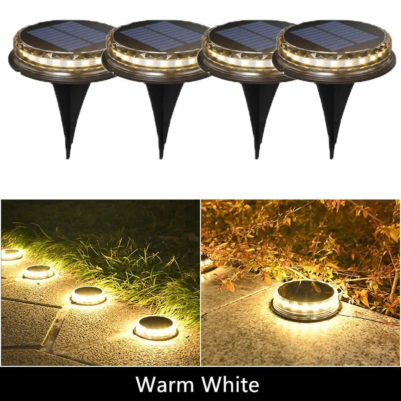 Solar LED Underground Light Outdoor Garden Ground Lights Waterproof Underground Light Landscape Lights For Gardens Lawns Paths