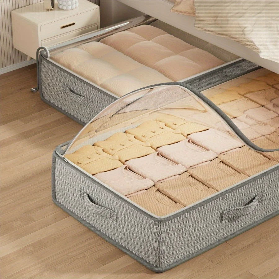 Foldable Under-Bed Storage Containers — Multipurpose Organizer Bins