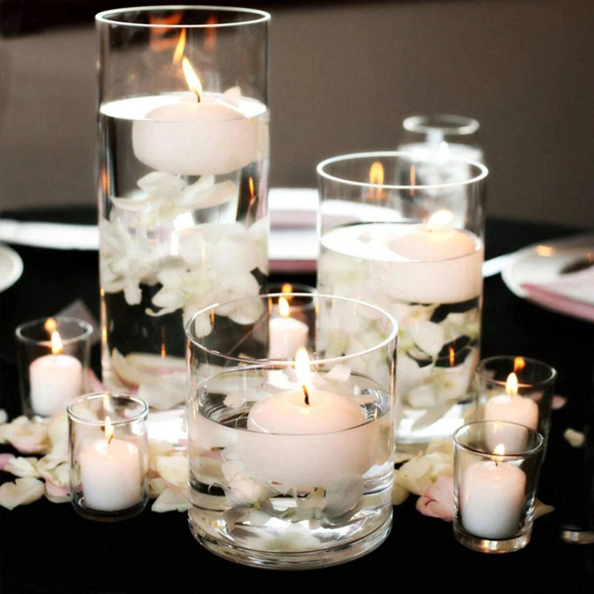 Glass Cylinder Candlestick — Large Capacity Vase & Storage Jar