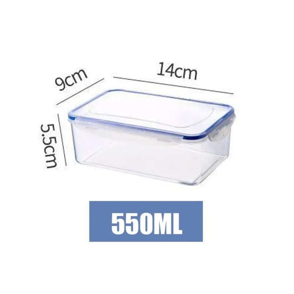 Stackable Fridge Storage Box with Lid — Transparent, Microwave Safe
