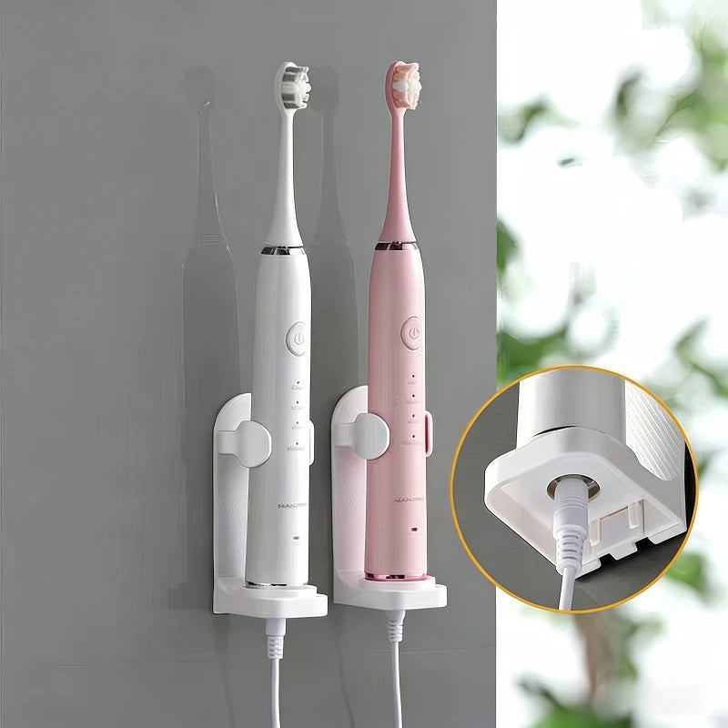 Adjustable Electric Toothbrush Holder — Silicone Non-Slip Wall Mount, Universal Fit