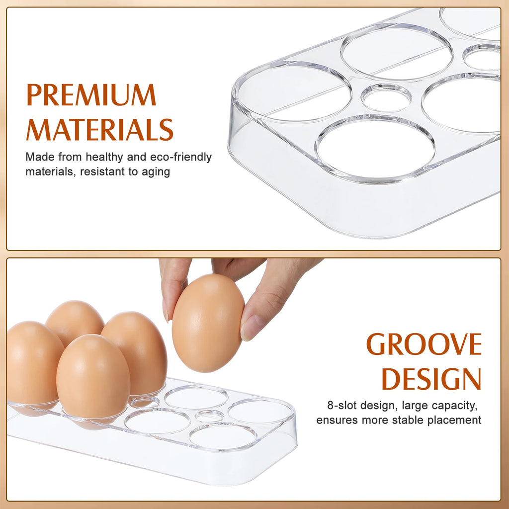 Refrigerator Egg Tray & Organizer — Stackable, Portable