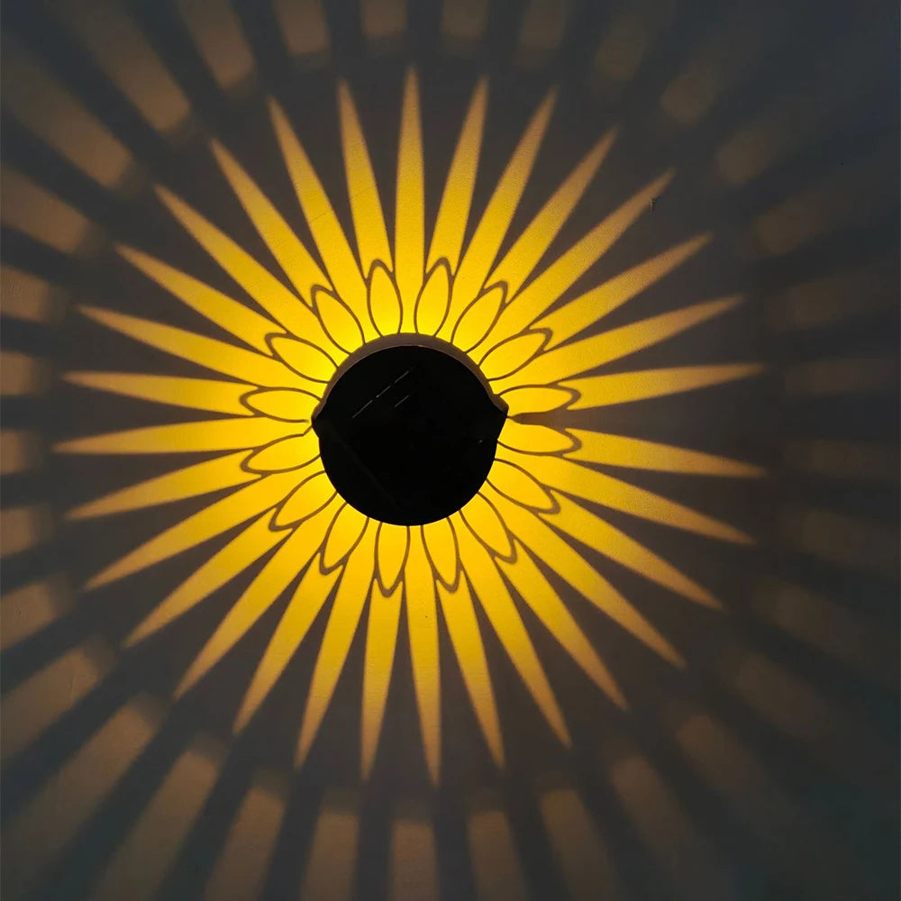 Solar LED Warm Wall Light – IP65 Globe Iron Lamp for Garden, Steps & Courtyard