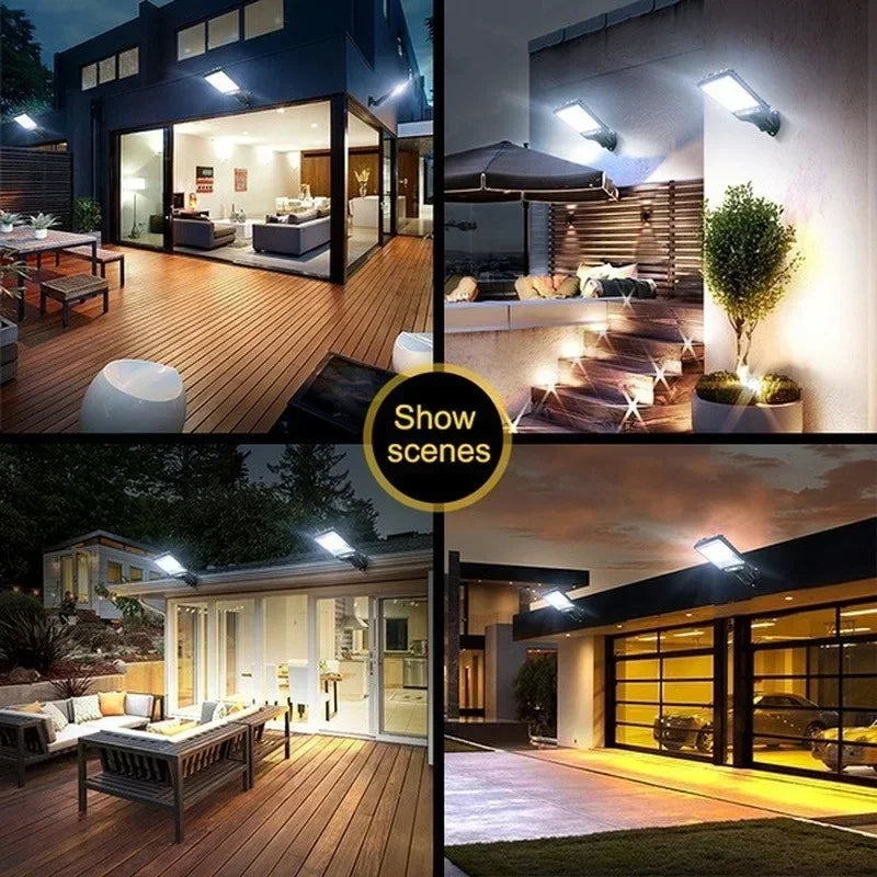 Solar COB Street Light — Motion Sensor, Remote Control, Waterproof