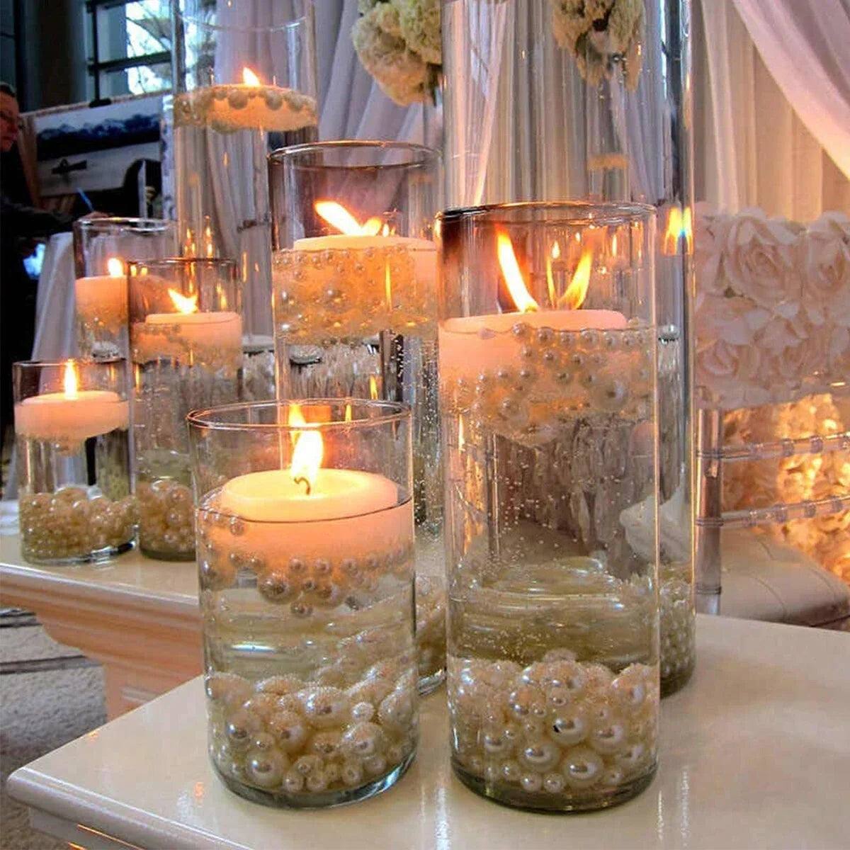 Glass Cylinder Candlestick — Large Capacity Vase & Storage Jar