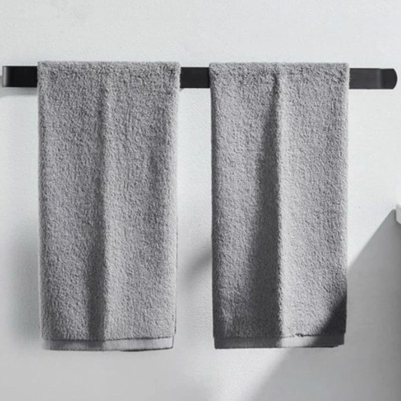 Space Aluminum Towel Rack — No-Drill Self-Adhesive, Bathroom & Kitchen