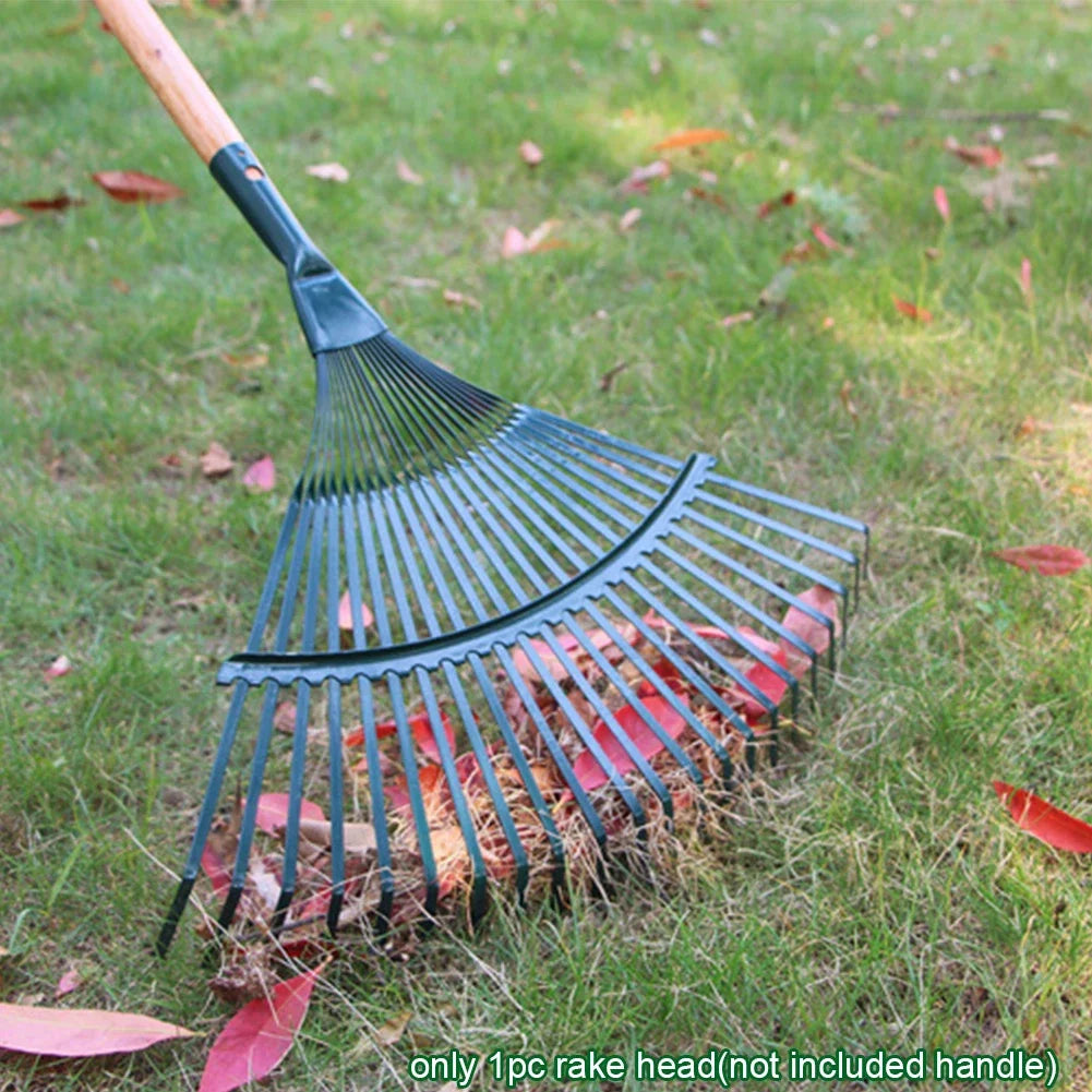 22-Tooth Iron Garden Rake – Durable Leaf & Soil Rake for Gardeners & Landscapers