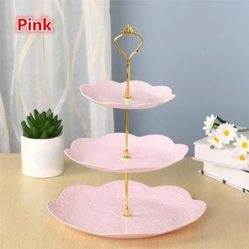 3-Layer Detachable Cake Stand — European Style, for Desserts & Fruit