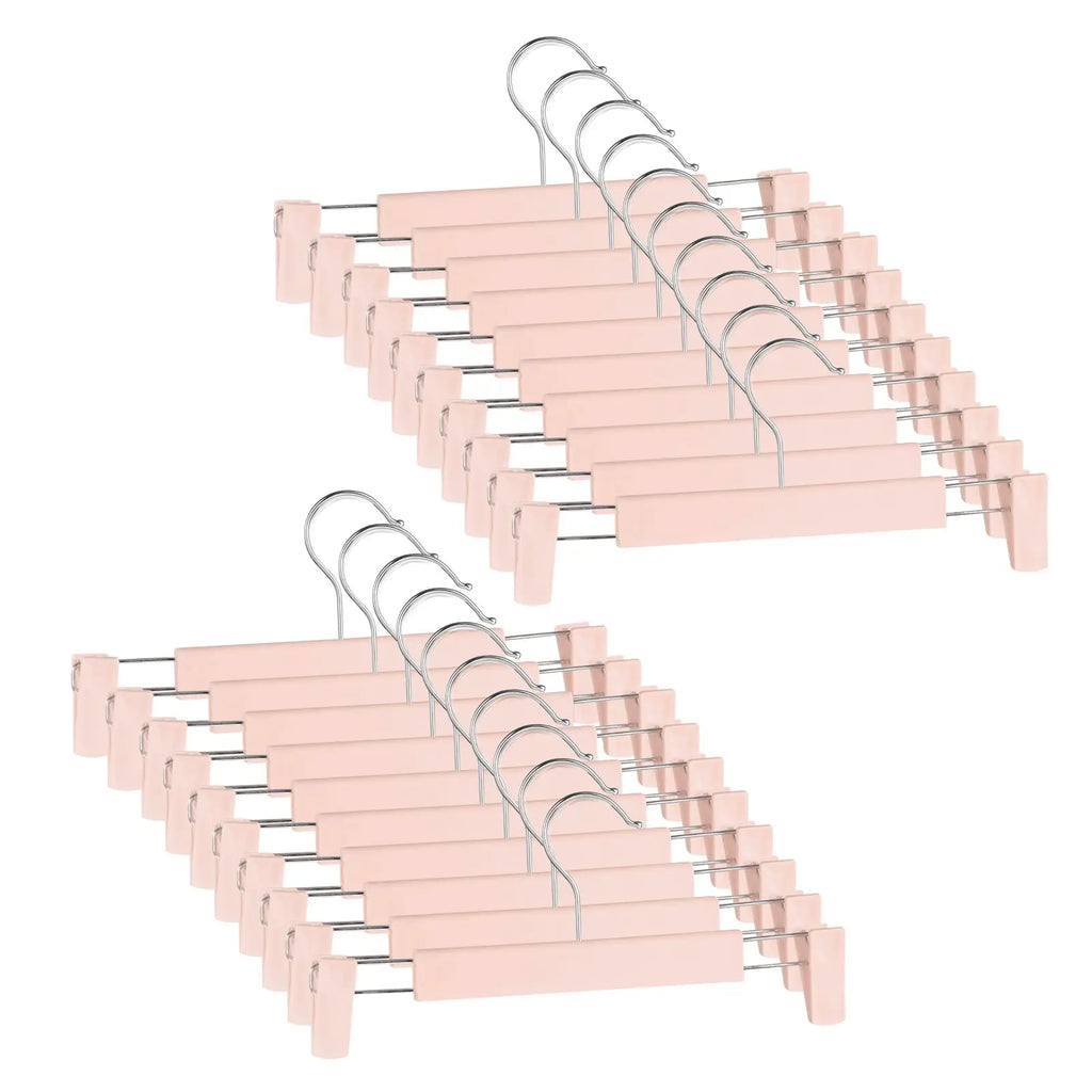 Adjustable Non-Slip Pants Hangers with Clips