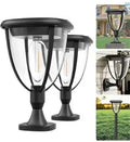 CXWON 360° Solar Outdoor LED Light – IP65 Waterproof Brushed Nickel Lamp for Courtyards, Garages & Landscapes