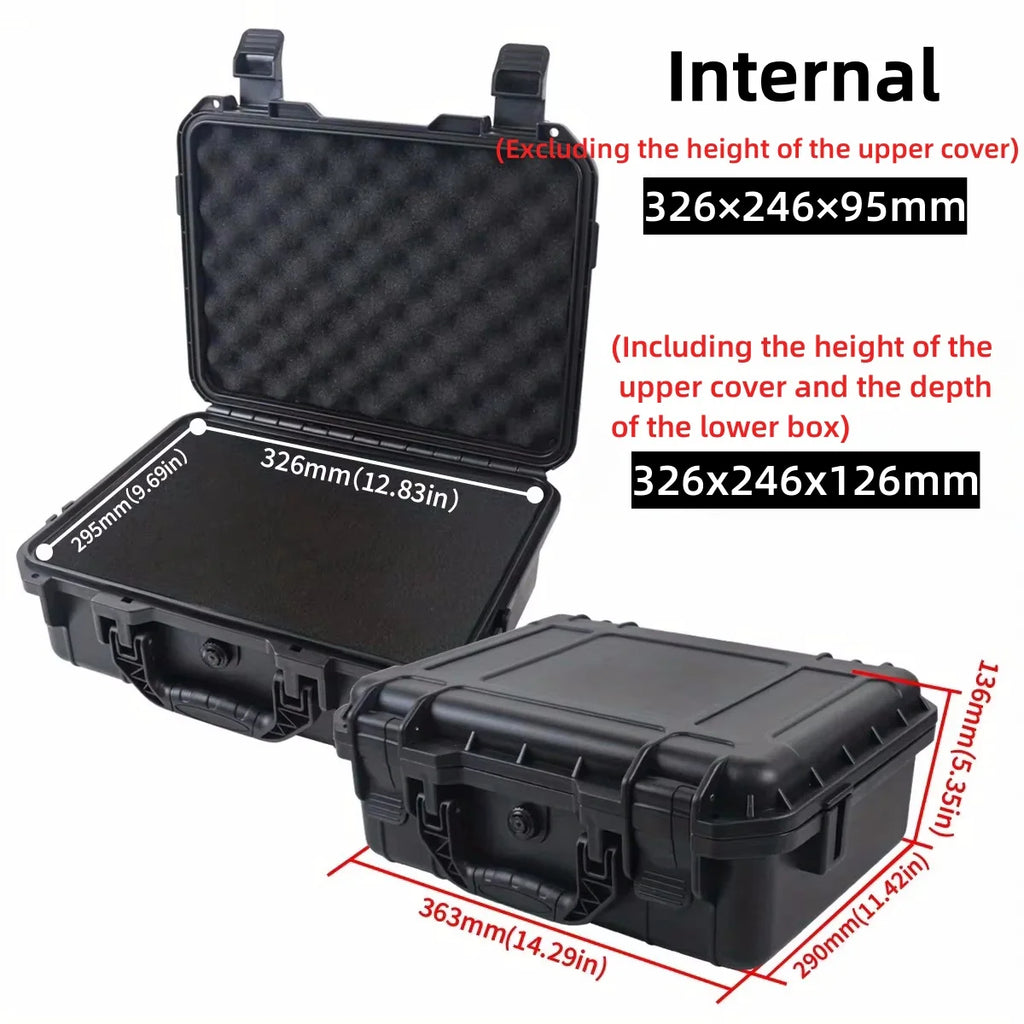 Waterproof Hard Carry Case with Pre-cut Sponge – Shockproof Safety Tool & Equipment Organizer