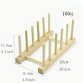 Bamboo Dish Drainer & Pot Lid Rack — Natural, Kitchen Organizer