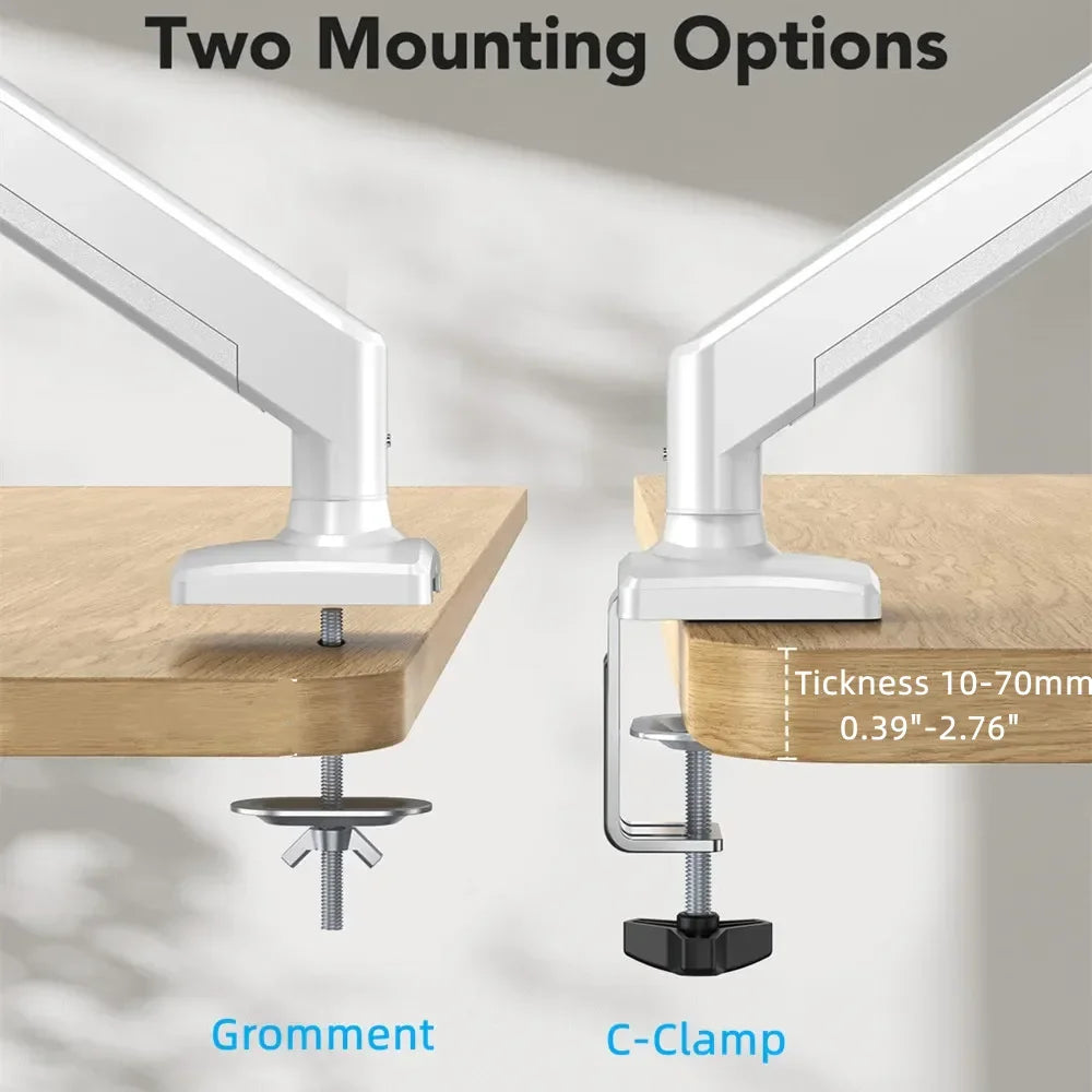Single Monitor Arm — Adjustable Desk Mount for 14–32" Screens