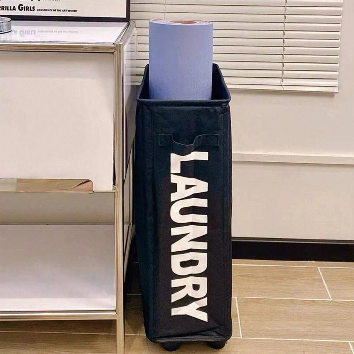 Large Foldable Laundry Basket with Wheels