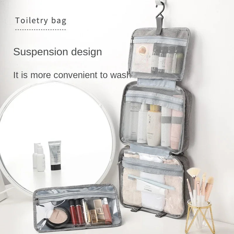 Waterproof Folding Toiletry Bag — Dry-Wet Separation, Large Capacity