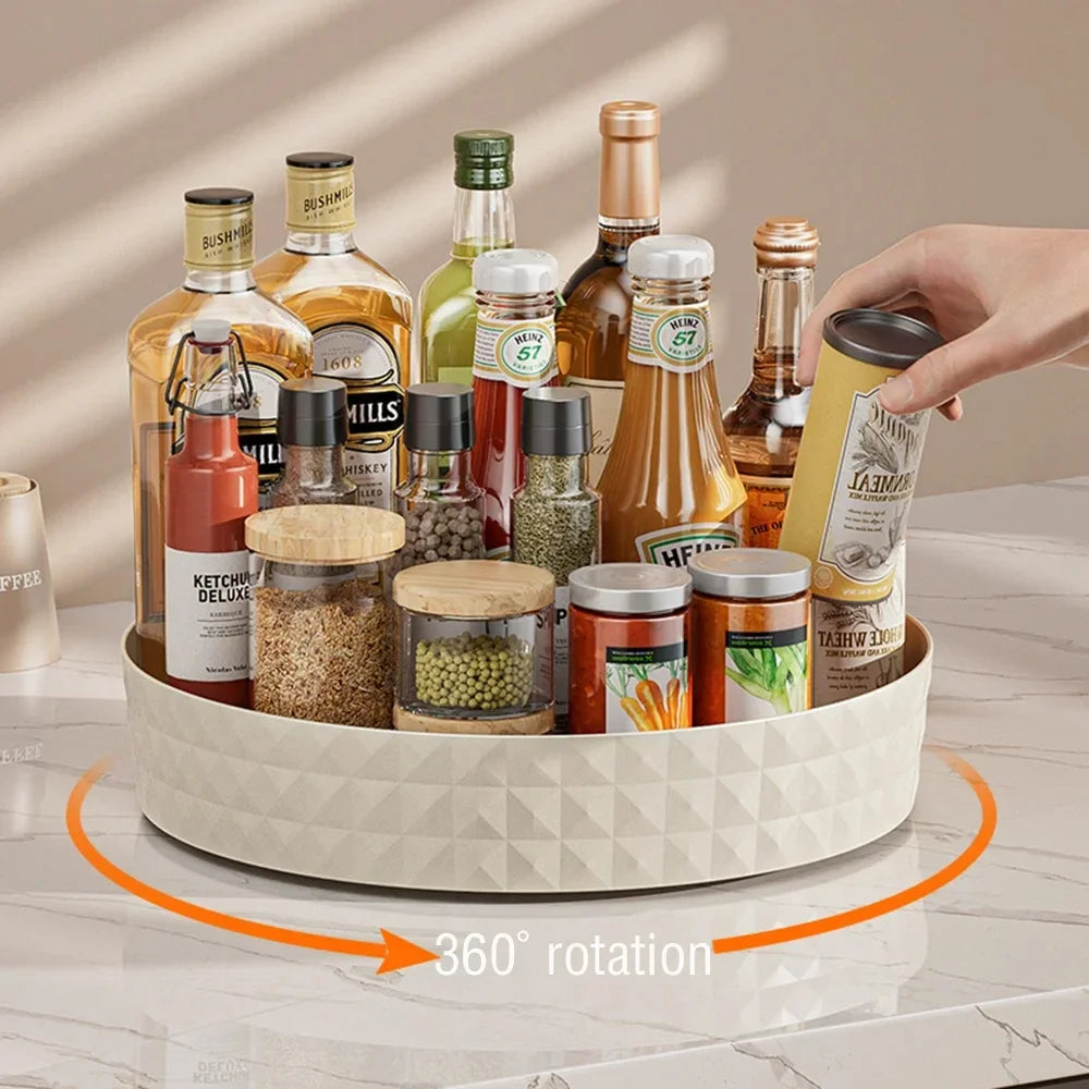 360° Rotating Spice & Condiment Rack — Non-Slip, Multipurpose
