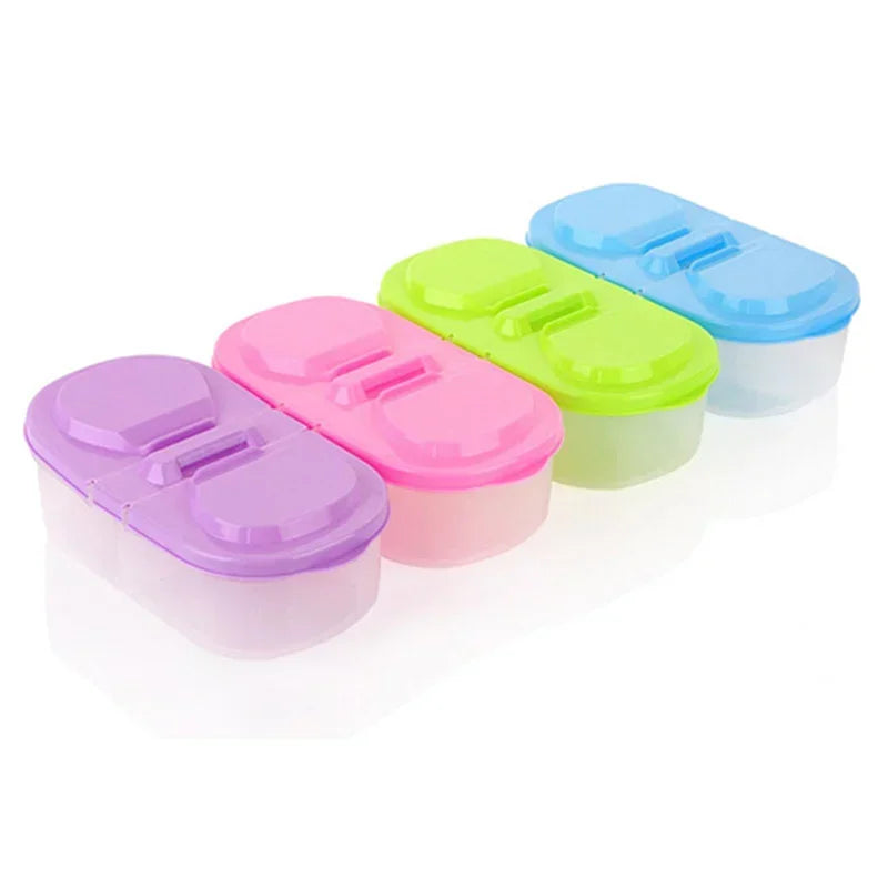 Dual-Compartment Lunch Box — Leakproof, Microwave Safe, for Kids & Adults