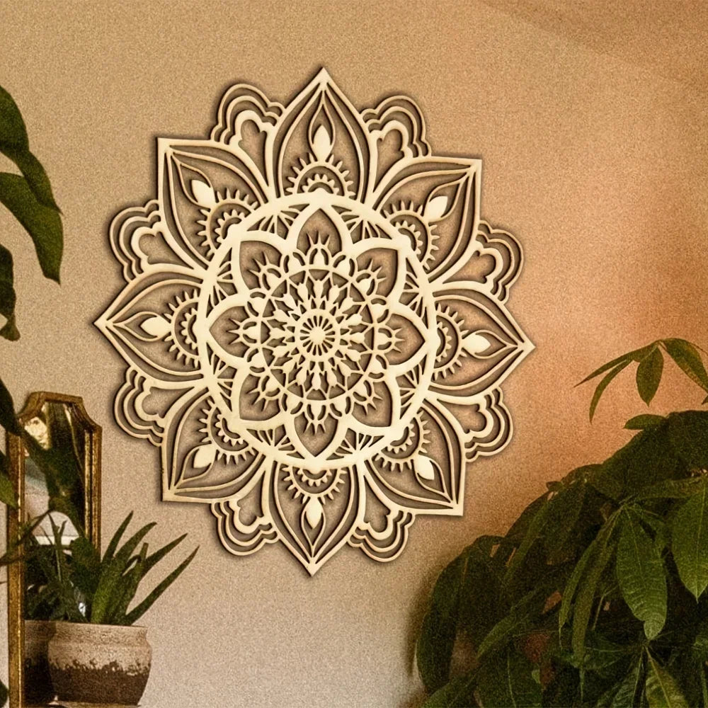 Moroccan Mandala Metal Wall Art — Indian & Boho Living Room Accent