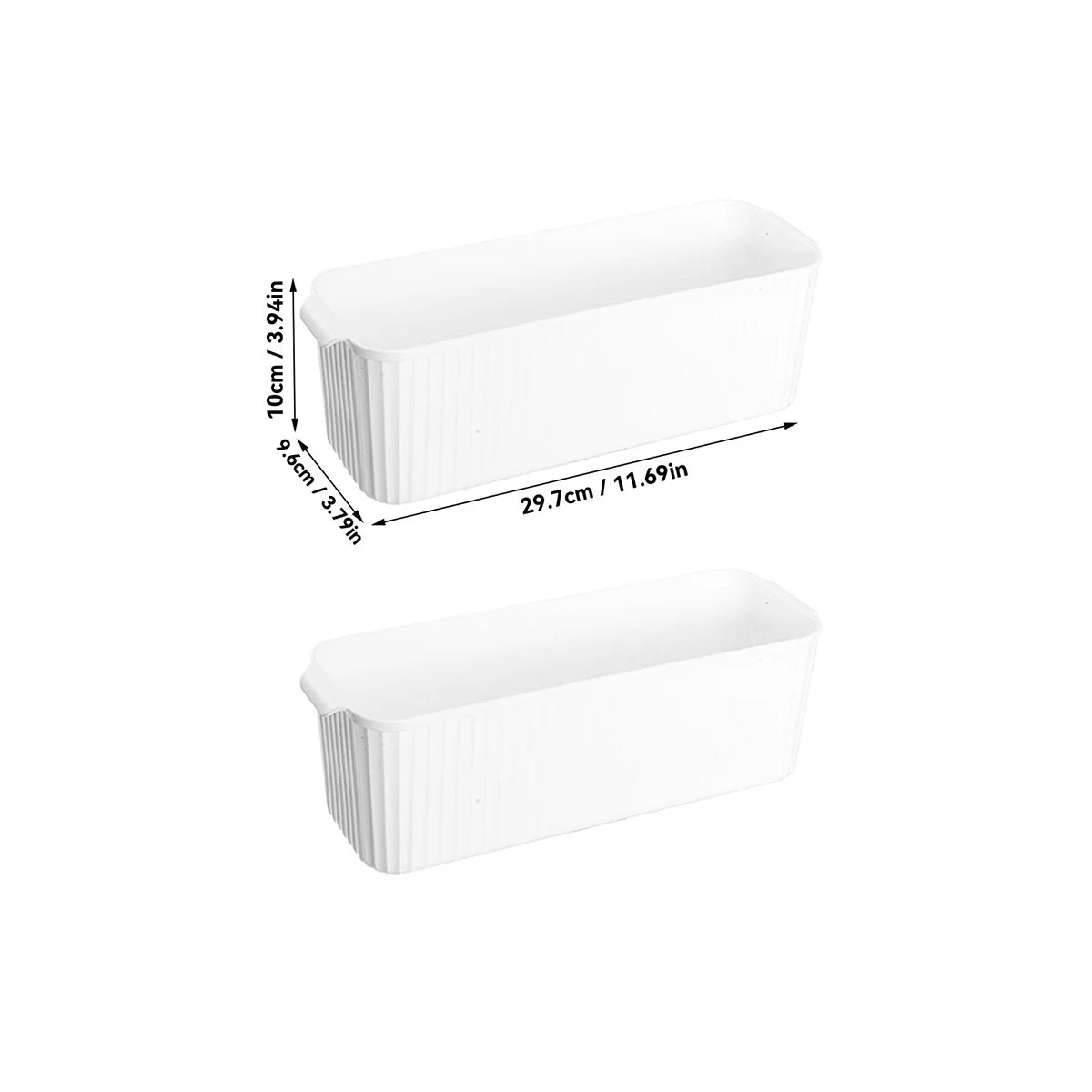 Stackable Plastic Storage Box with Handle — Kitchen, Bathroom & Desktop