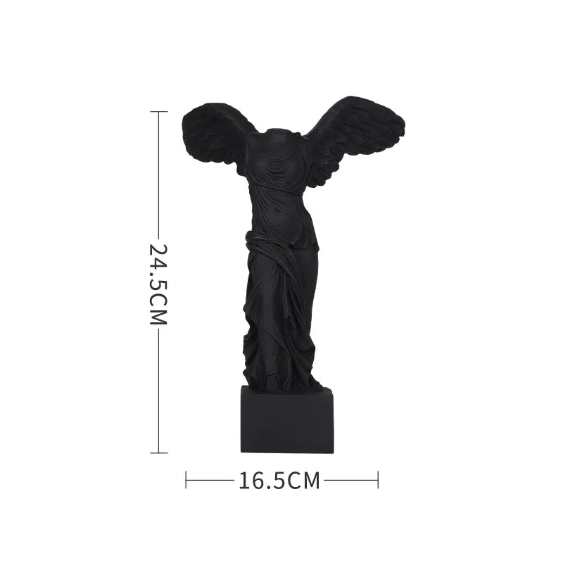 Winged Victory of Samothrace Resin Figurine — 24.5 cm Greek Goddess Sculpture