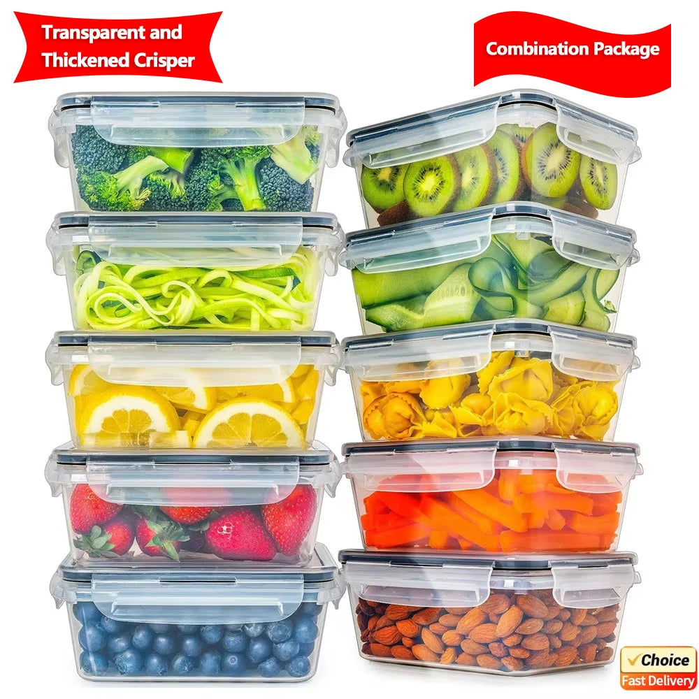 Airtight Food Storage Containers with Snap Lids — Set of 4