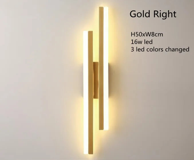 Copper Line Acrylic Wall Sconce — Dimmable, 3 Colour Temperatures