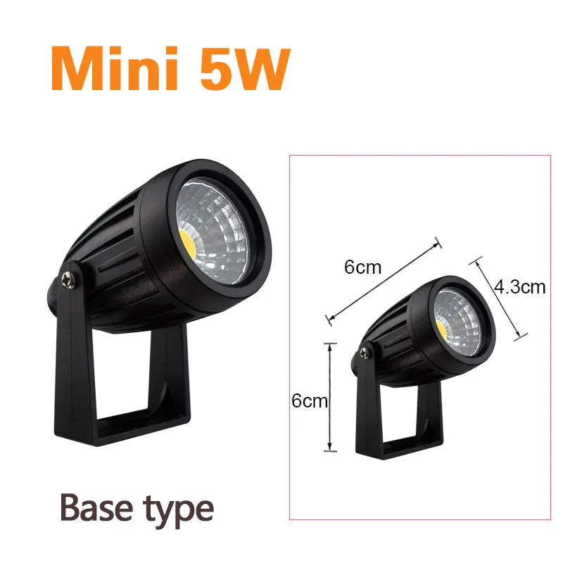 teetealy LED COB Spike Lawn Lamp – 5W–20W Garden Path Spotlight IP65