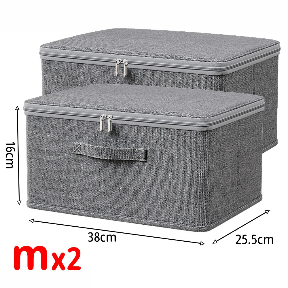 Zipped Storage Box with Cover — Wardrobe Organizer