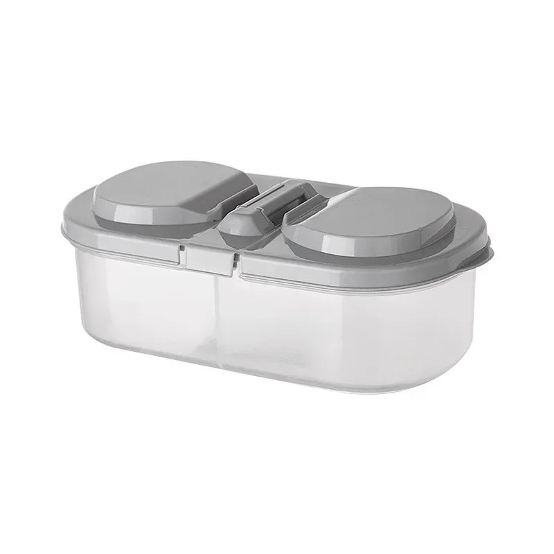 Dual-Compartment Lunch Box — Leakproof, Microwave Safe, for Kids & Adults