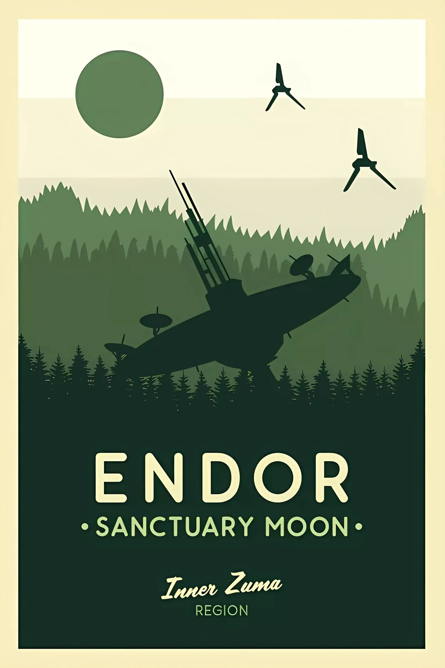 Galaxy & Planet Canvas Wall Art Poster — Unframed, Multiple Sizes