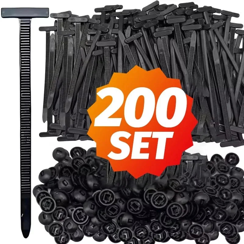 Nylon Self-Locking Zip Ties with Pin Button — Heavy Duty Fastening Strap